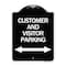 Signmission Customer and Visitor Parking Bidirectional Arrow Heavy-Gauge Aluminum Sign, 24" x 18", BW-1824-24217 A-DES-BW-1824-24217 - alternate 1